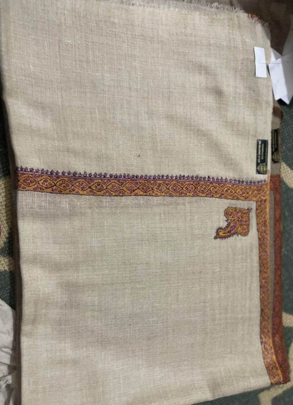 Kashmiri Shawl with hand Sozni?Embroidery by Safoora NRSRC417781-0117