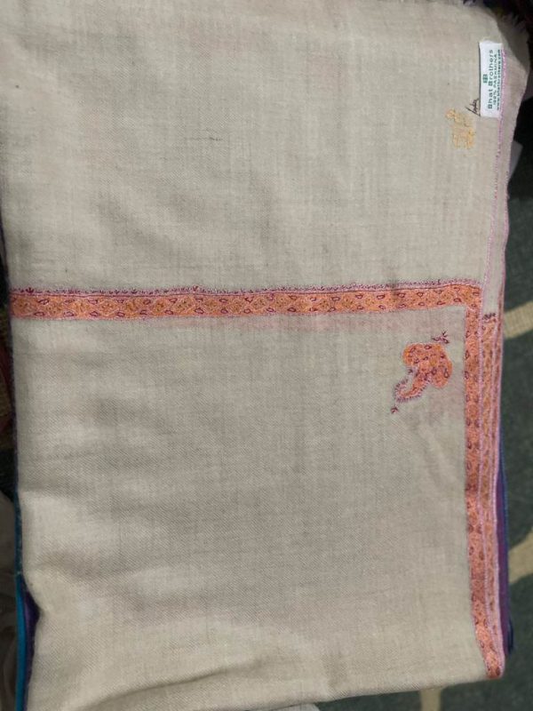 Kashmiri Shawl with hand Sozni?Embroidery by Safoora NRSRC417781-0119