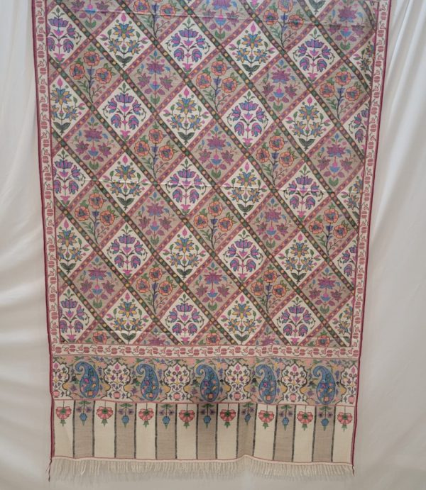 Kashmiri Shawl with hand Sozni?Embroidery by Safoora NRSRC417781-0033
