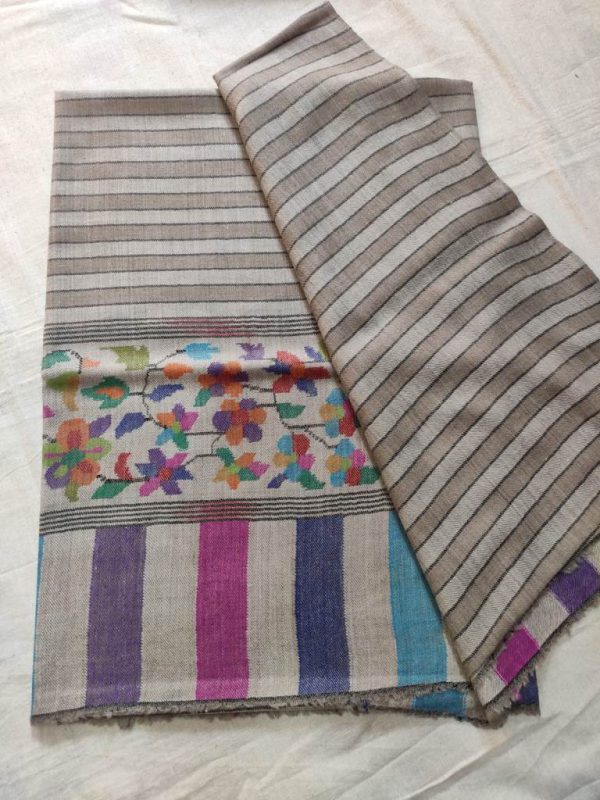 Kashmiri Shawl with hand Sozni?Embroidery by Safoora NRSRC417781-0034