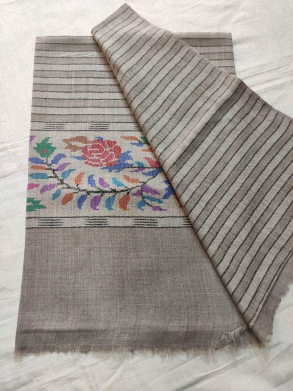 Kashmiri Shawl with hand Sozni?Embroidery by Safoora NRSRC417781-0036