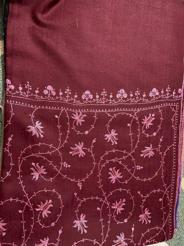 Kashmiri Shawl with hand Sozni?Embroidery by Safoora NRSRC417781-0092