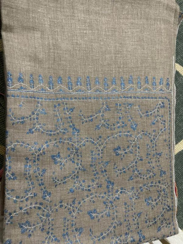 Kashmiri Shawl with hand Sozni?Embroidery by Safoora NRSRC417781-0095